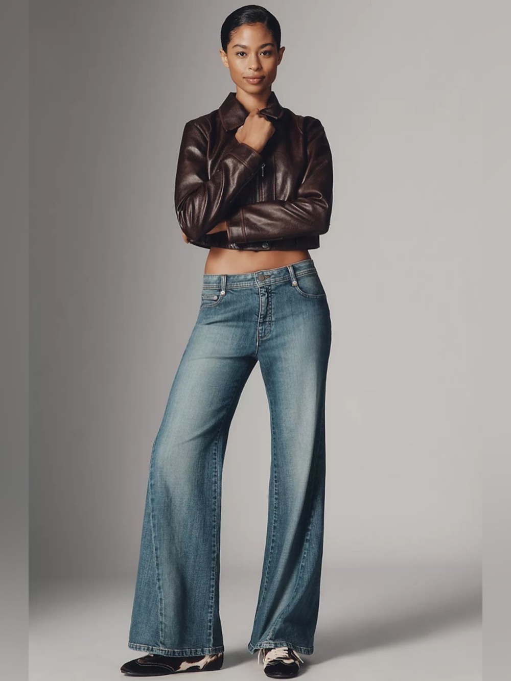 Anthropologie Pilcro Biker Mid-Rise Flare Jeans Size 26